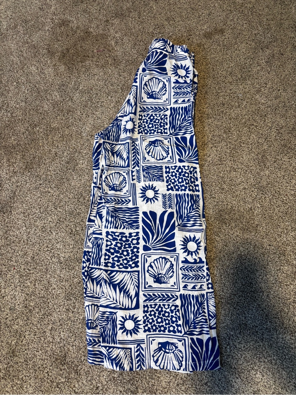 Coastal beachy print pants